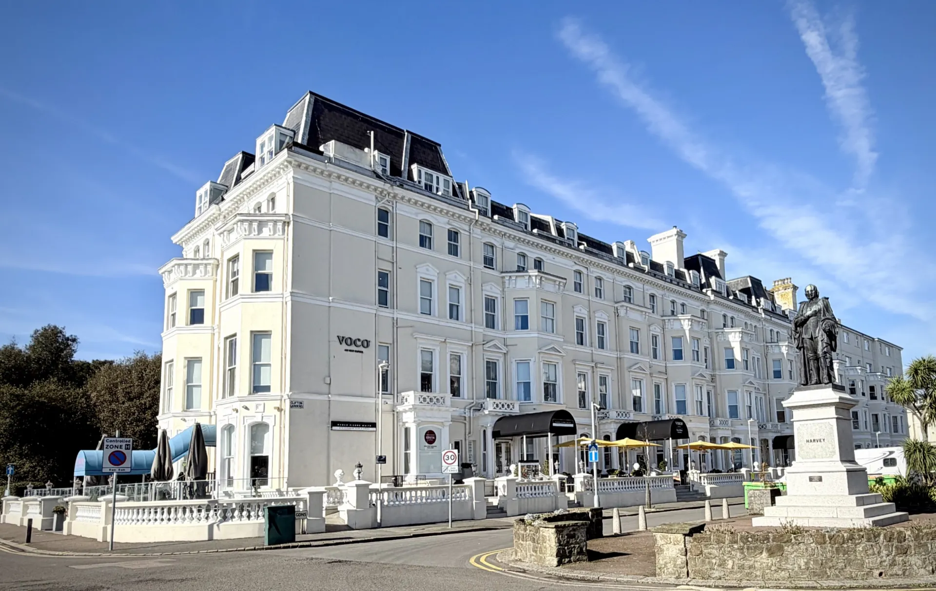 voco The Clifton, a white Victorian terrace on the Folkestone seafront